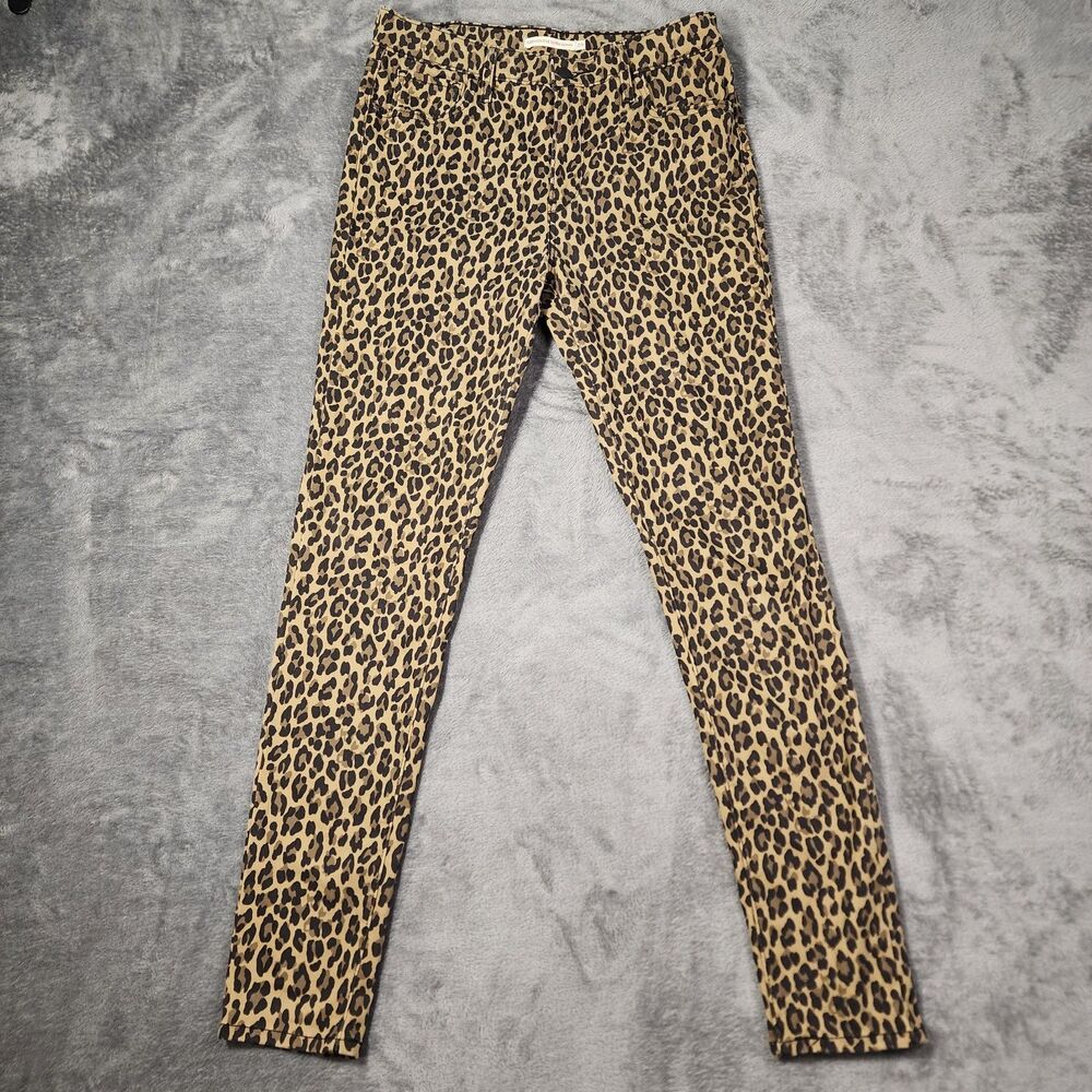 Levi's 720 High Rise Super Skinny 29x30 Leopard Animal Print Jeans - Picture 2 of 12